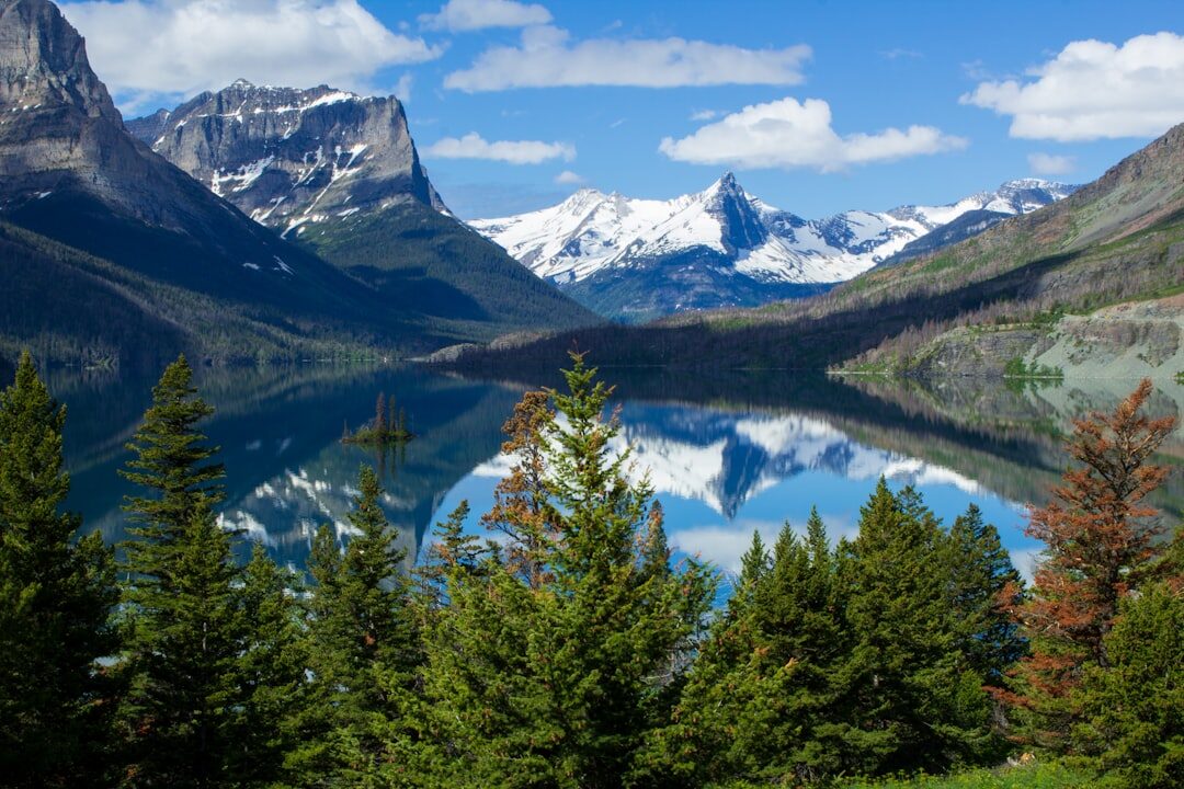 alpine lake reflection