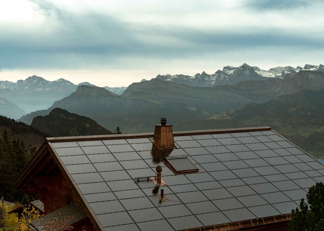 solar panels in mountains