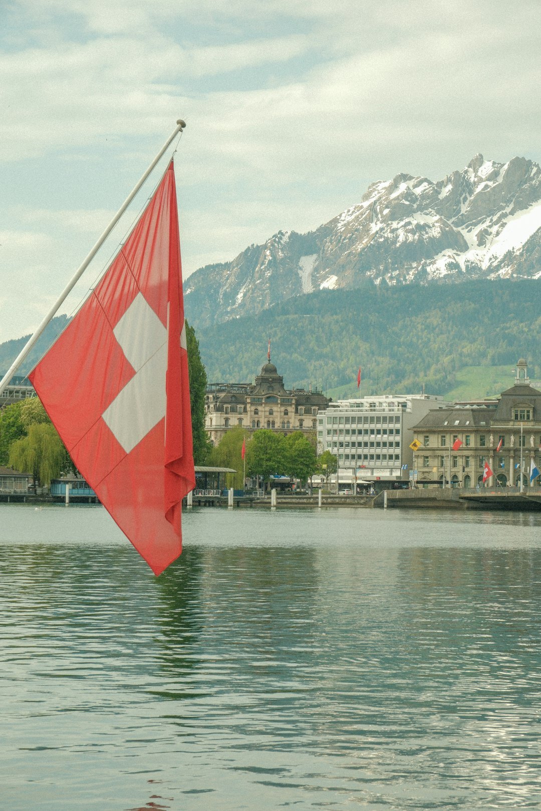 swiss flag waving